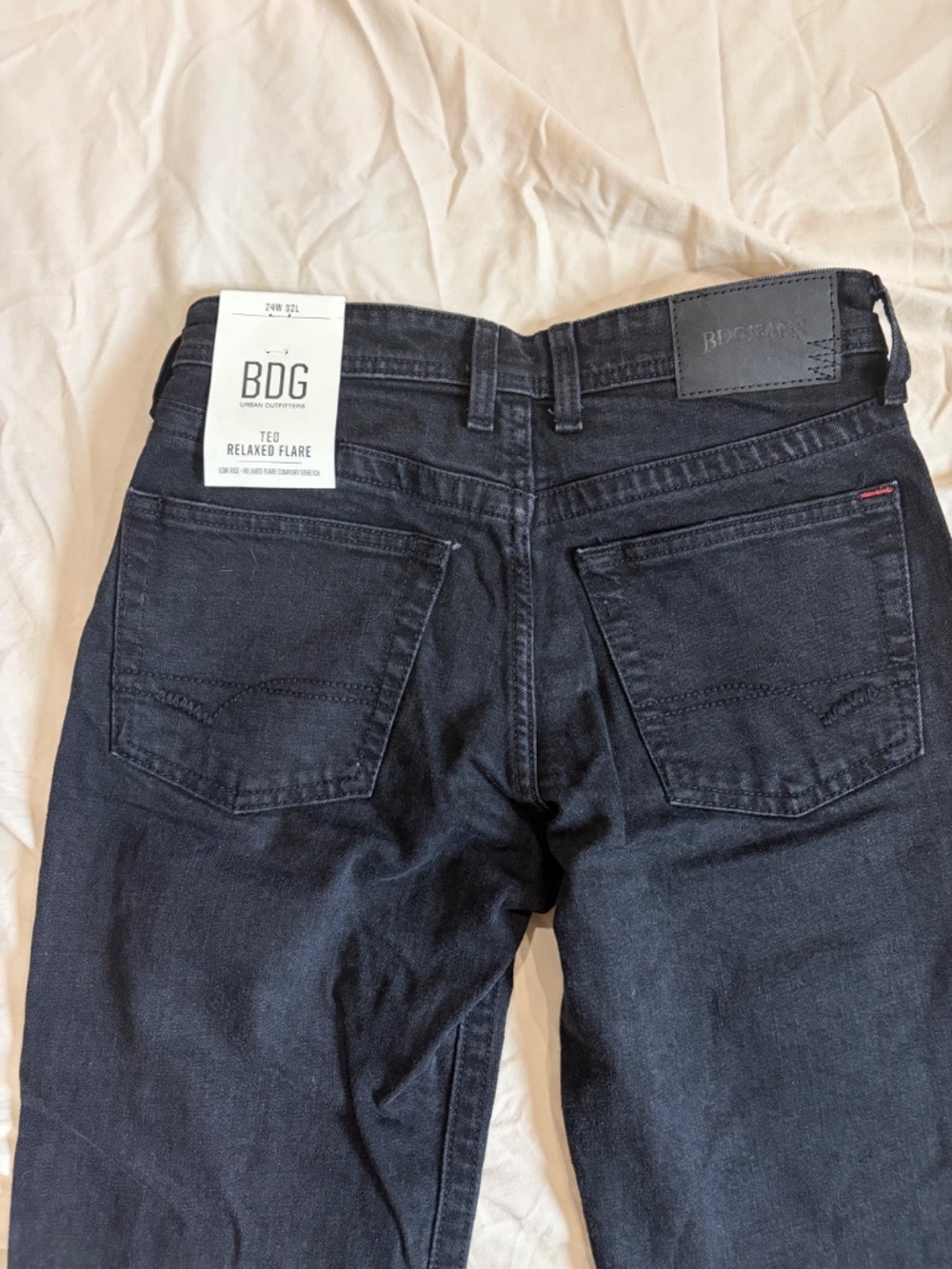 BDG Teo Relaxed Low-Rise Flare leg Jeans Black
